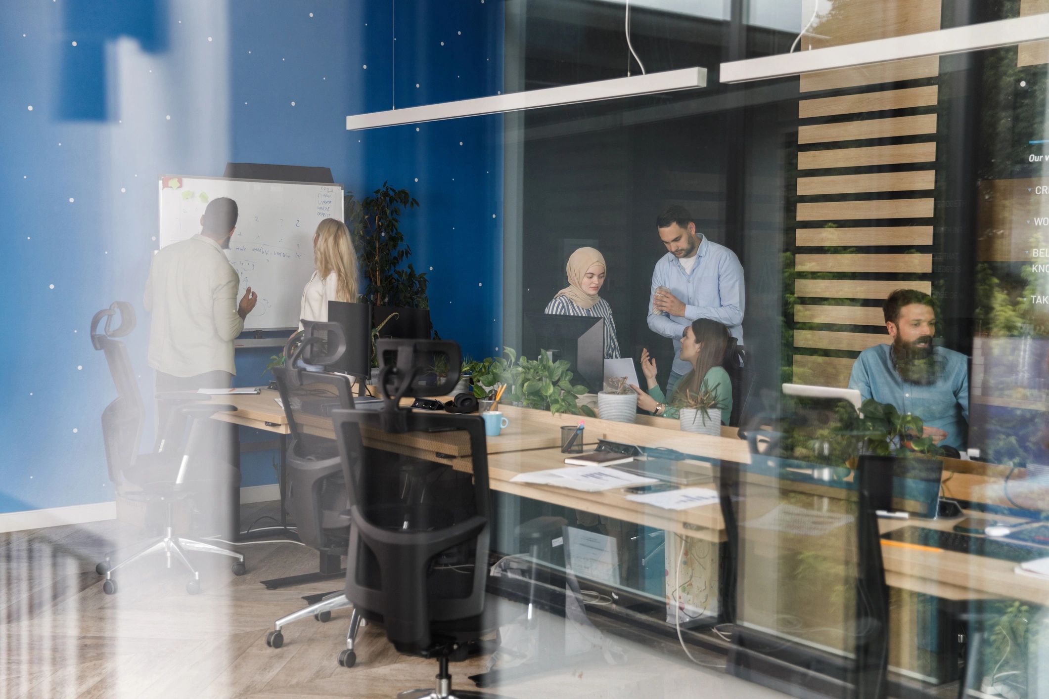 Team planning strategy in a modern workspace
