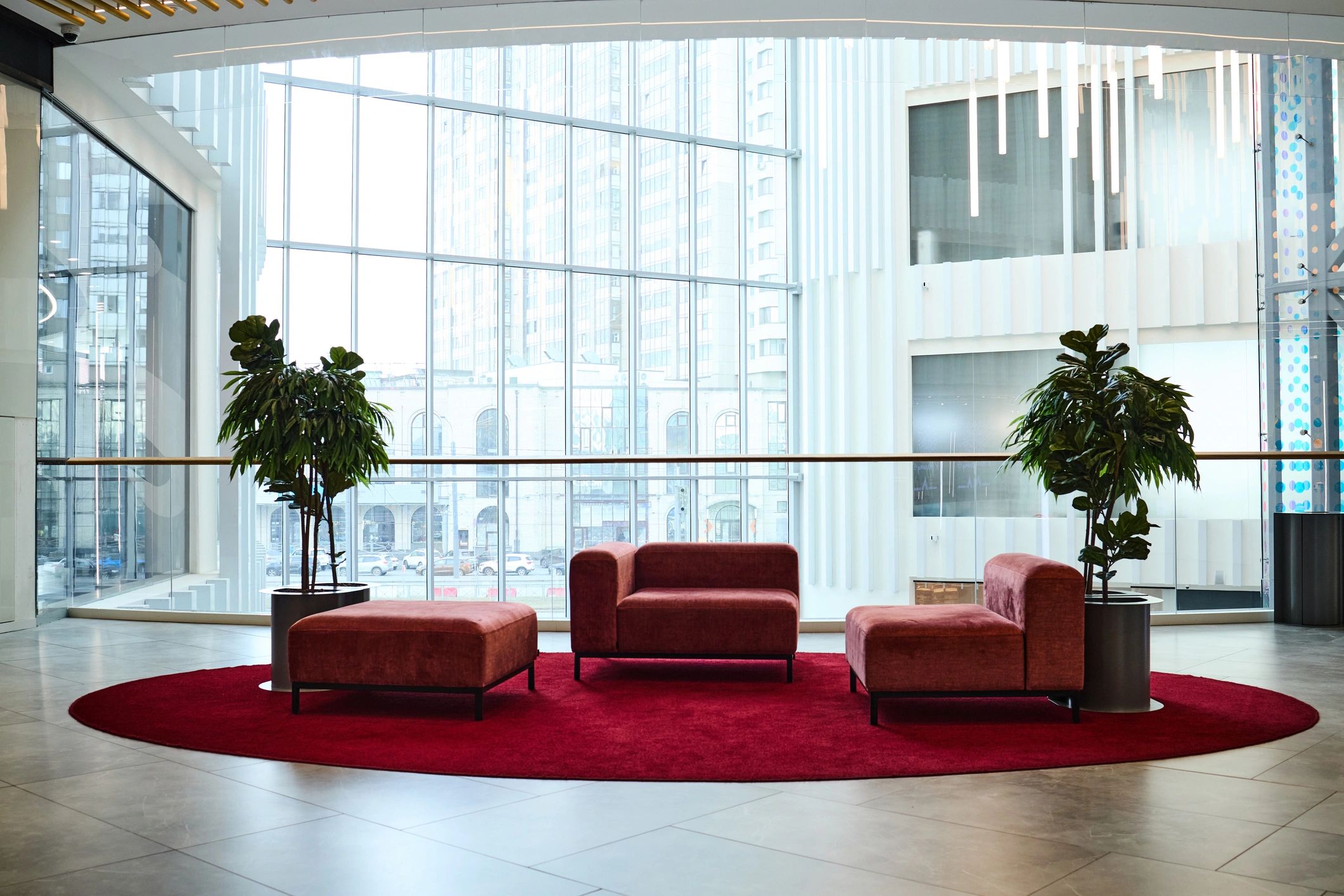 Modern business reception area